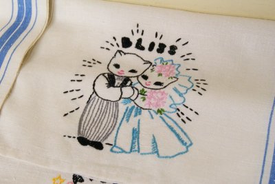 画像3: 77cm×41cm☆ビンテージ　キッチンタオル4枚セット☆