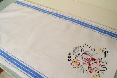 画像8: 77cm×41cm☆ビンテージ　キッチンタオル4枚セット☆