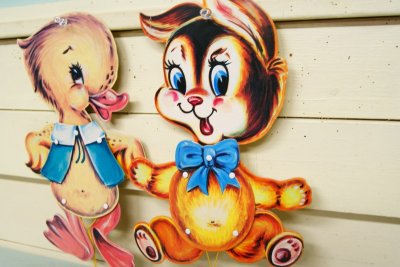 画像3: 32cm☆ビンテージ　イースター　ペーパードール　オーナメント☆