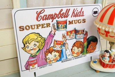 画像1: 42x62cm 1993年☆Campbell Kids キャンベル　ビンテージ　ストアサイン☆