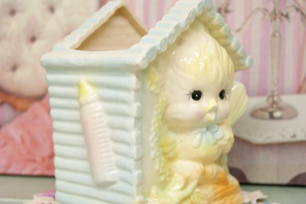 画像2: ☆ビンテージ ベビープランター☆イエローバード (2)