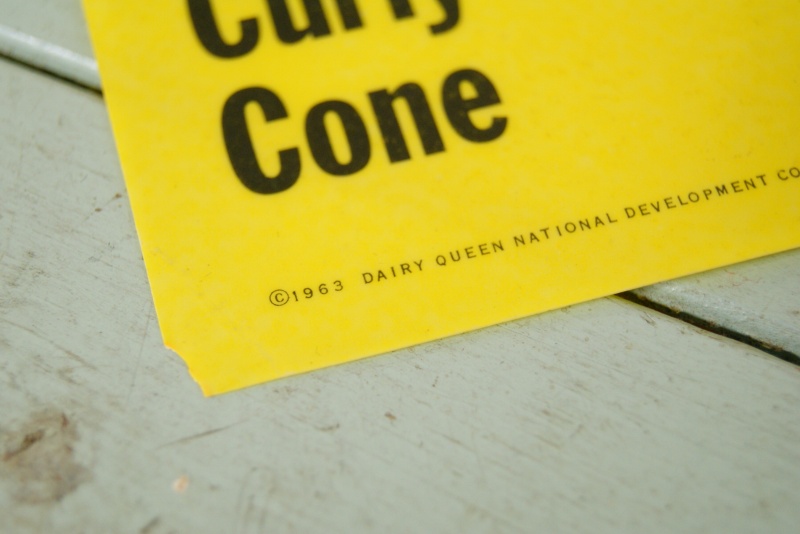 1963年☆Dairy Queen/デイリークイーン ストアサイン☆Curly Top Cone